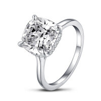 S925 Sterling Silver Square Zircon Ring, Cross-border Supply, Flashy & Minimalist Style-Style Z [Clearance Sale with Free Shipping]  US Size 6.5