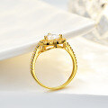 14K Gold Plated S925 Silver Moissanite 1 Carat 65MM Heart Shape Ring-0-2
