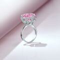 wholesale 925 Silver High Carbon Diamond 8ct Chubby Square 14*14 Pink Cushion Cut-0-2