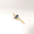 wholesale 18K Gold Japanese Light Luxury Vintage Style High Blue Sapphire Full-Cut Diamond Ring Jewelry Wholesale Manufacturer-0-1