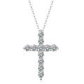 wholesale 925 Sterling Silver Moissanite Round Cut Cross Pendant Necklace for Women, Hot Sale on eBay-0-4