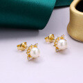 wholesale [925 Sterling Silver] Duli Christmas Limited Edition New Arrival Natural Freshwater Pearl Snowflake Starlight Stud Earrings for Women Wholesale and Distribution-0-2