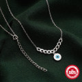 wholesale S925 silver minimalist Cuban chain evil eye drop oil women's trendy INS necklace-0-3