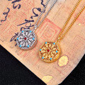 Sterling Silver Eight Treasures Compass Necklace, Ancient Craftsmanship, Moissanite, New Chinese Style-0-2
