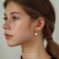 wholesale S925 Sterling Silver French Minimalist Heart Stud Earrings for Women, Sweet and Chic-0-3