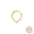 wholesale S925 Sterling Silver Rhinestone Nose Ring, Cross-border Hot-selling Single Stud Ear Cartilage Piercing-0-5