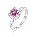 S925 Silver 18K Gold Plated 1-Carat Classic Bull Head Women's Engagement Ring-0-7