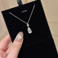 wholesale 925 silver new jewelry 10*16 teardrop pendant stylish personality necklace luxury ins style-0-3