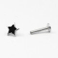 wholesale S925 Silver Piercing Jewelry, European And American Threaded Resin Pentagram Ear Cartilage Stud, Lip Stud, Nose Stud, Tongue Stud Wholesale Manufacturer-0-1