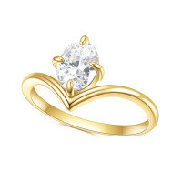 wholesale 14K gold-plated S925 sterling silver ring with 5A zirconia, featuring a high-end, luxurious, and minimalist gemstone design-S925 silver + white zirconium  US size 7