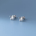 wholesale S925 silver Korean-style fashionable turtle stud earrings with spiral design for students M01634-0-1