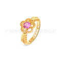 wholesale S925 Sterling Silver Original Design Floral Diamond Name Ring by Ling Cifang Jewelry, a Gift for Friends-0-4