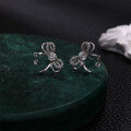 Sterling Silver Moissanite Six-Prong Ear Stud Earrings, Cross-Border Hot Style-0-5
