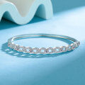 S925 Sterling Silver Interlocking Moissanite Bracelet, Wholesale Stock-0-0