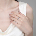 S925 Sterling Silver Moissanite Ring, Dainty and Versatile for Daily Wear-0-2