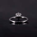 wholesale 18k gold classic six-prong 1 carat D color ladies' simple and fashionable lab-grown diamond ring AU750-0-1