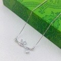 wholesale S925 Sterling Silver Bamboo Joint Ascending Necklace, Fashionable Neo-Chinese Style National Trend Temperament Niche Design Collarbone Chain-0-0