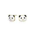 wholesale 925 Sterling Silver Cartoon Stud Earrings for Women, Hypoallergenic for Healing Ear Piercings, Small Panda Design, Minimalist Style, Sleep-Friendly for Ear Cartilage-0-4
