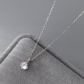 wholesale S925 Silver Nalan Live Sale Super Sparkly Collarbone Chain Sweet Ins Style Exquisite Minimalist Single Diamond Necklace Y02110-0-0