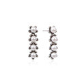 wholesale S925 Sterling Silver Korean Style Creative Vintage Antique Pearl Earrings for Women, Beaded Floral Ear Studs Wholesale-0-4