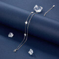 wholesale Metal Material: 925 Silver Cross-border Hot-selling Star Ankle Bracelet for Girls, High-end Sense, Niche Design, Wholesale Jewelry-0-2