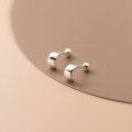 wholesale S925 Silver Summer Korean Style Smooth Arc Threaded Stud Earrings Minimalist Personality Ear Accessories for Women M04067-0-0