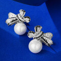 wholesale 925 Silver New Jewelry 10mm Pearl Stud Earrings Fashionable Elegant High-End Versatile Women's Earrings-0-2