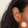 wholesale S925 Sterling Silver Round Micro-Set Zirconia Trendy Ear Clips, Classic。-0-2