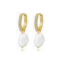 wholesale S925 Sterling Silver Retro Glass Bead Earrings With Pearl Accents For Women-0-9