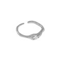 wholesale S925 Sterling Silver Korean Style Ins Small Design Sense Silver Ring with Simple and Fashionable Elegant Micro-Inlaid Zirconia for Women-0-0