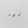 wholesale S925 Sterling Silver Mini Student Earrings for Healing Ear Piercing Small Square Studs Women's Unique Personalized Accessories G7508-0-2