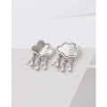wholesale 925 Sterling Silver Cloud Ingot Drop Oil Fringe Earrings for Women, Fashion Niche Design Luxury High-end Ear Accessories-0-0