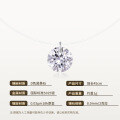 925 Sterling Silver Invisible Fishline Moissanite Teardrop Pendant-0-4