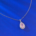 wholesale S925 Silver 8*12 Pink Diamond High Carbon Diamond New Style Cross-Border Export Pendant for Women 5 Carats-0-3