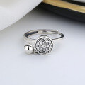 wholesale S925 sterling silver ethnic-style Zongteng lotus rotating six-syllable mantra prayer wheel ring palace-style finger ring-0-3