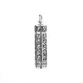 wholesale Metal S990 pure silver ethnic style heavy-duty cylindrical six-syllable mantra Prajna Heart Sutra Gau box DIY pendant-0-5