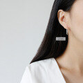 wholesale S925 Sterling Silver EB008 Korean Style Round Ear Hoop Ins CHIC Trend Minimalist Elegant Circle Earrings for Women-0-2