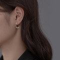 wholesale S925 Silver Minimalist Irregular Line Summer Ear Clasp Elegant Commute Women's Ear Jewelry M01476-0-2