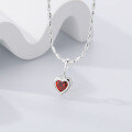 wholesale 925 Sterling Silver Women's Zodiac Birthstone Heart Necklace, Ins Style, Versatile Diy Pendant, Ready Stock Wholesale-0-1