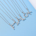 wholesale S925 Sterling Silver 26 Letters Pendant Necklace for Women, Ins Style Cross-Border New Product-0-2