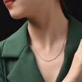 wholesale S925 Silver Versatile Necklace for Commute Wear, Double Cross Chain with Adjustable Pendant 45cm by Shipei Jewelry New Collection-0-0