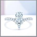 S925 Sterling Silver 1-Carat Moissanite Crown Waterdrop Pear-Shaped Women's Wedding Ring Wholesale-0-2