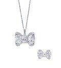wholesale S925 Sterling Silver KoreanExaggerated Diamond-Encrusted Bow Necklace Minimalist Elegant Personality Choker Necklace for Women-0-4