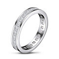 Sterling Silver Square Full Diamond Zircon Ring, Fashionable and Versatile Ins Style High-End Cross-Border Hit-0-3