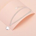 wholesale Metal S925 Silver Ins Niche Thin Bracelet for Women, Student Girls, Small Accessories, Sweetheart Little Trinkets-0-1