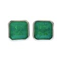 wholesale Sterling Silver, New European & American Style Simulated Emerald Stud Earrings for Women, 3 Carat Prong-Set Ear Jewelry-0-4
