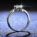 Silver Moissanite Crown Princess Ring for Live Streaming Supply-0-0