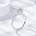 wholesale 925 Silver Moissanite 4 Carat 8*10 Radiant Cut Ring for Cross-Border Trade Hot Sale by Yuntong Jewelry-0-2