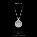 S925 Silver Eight Treasures Compass Pendant Lotus Braided Necklace-0-4