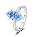 wholesale S925 sterling silver cross-border wholesale 1-carat marquise-cut simple moissanite ring for women, high-end silver jewelry accessories-0-14